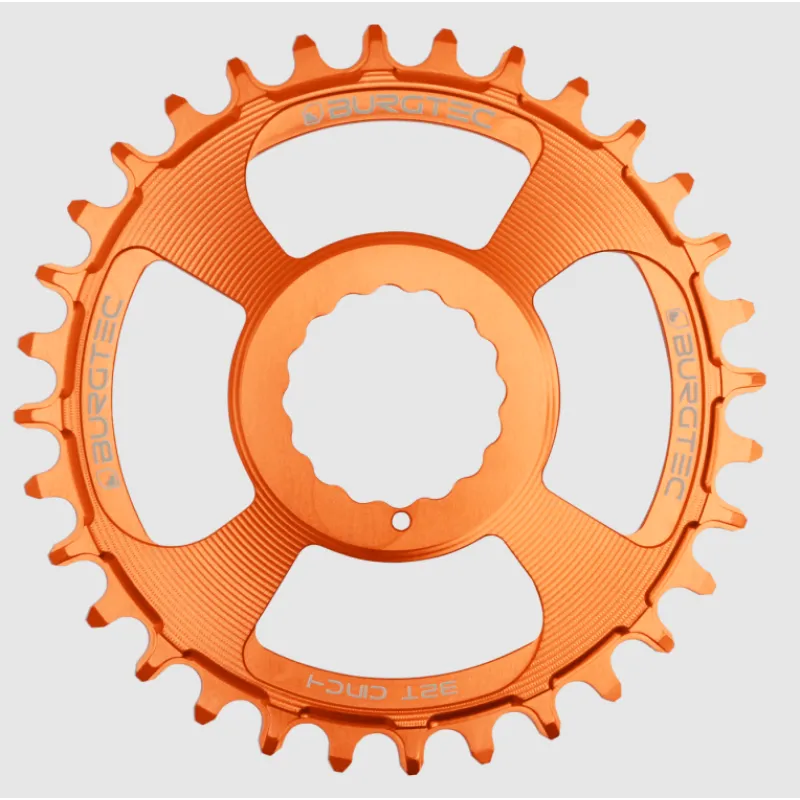 Pinion față pentru bicicletă BURGTEC Cinch Thick Thin Chainring ­32T­ Iron Bro Orange Doar azi